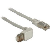 Cordon RJ45 Cat 5e S/FTP coudé H/ droit 2m beige