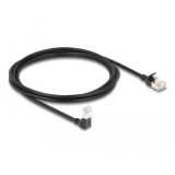 Cordon RJ45 Cat 6a S/FTP coudé bas 2m noir