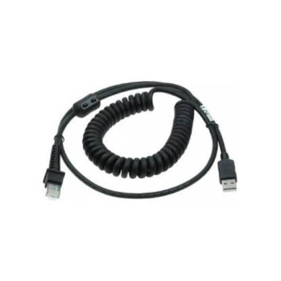 Cordon avec spirale 2,4m noir USB Datalogic