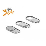Pack 3 obturateurs Webcam silver