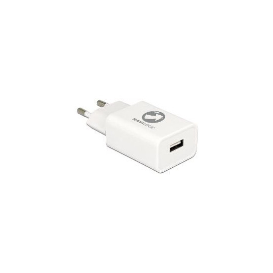 Chargeur USB 1 sorties 3,6 à 12V QC 3.0 blanc