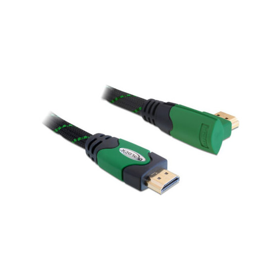 Cable HDMI Ethernet A male A male angled 4K 1 m