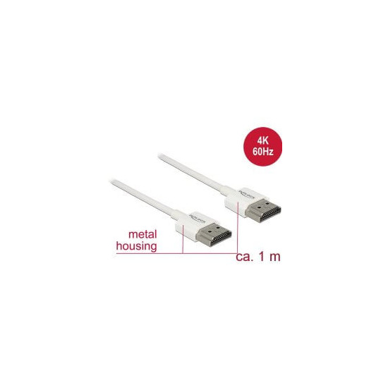 Câble vidéo Premium HDMI High Speed 3D 4K 1m