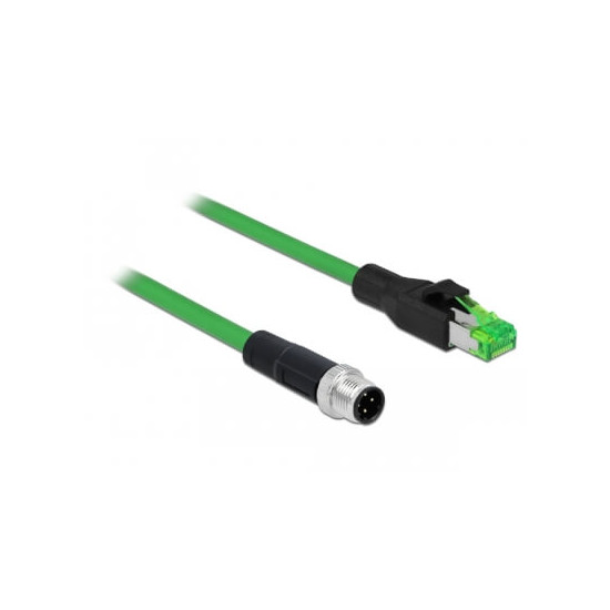 Cordon réseau RJ45 - M12 5 contacts codage D 2m