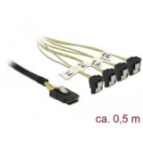 Cable Mini SAS SFF-8087 4 xSata 7 coudé 0.5m