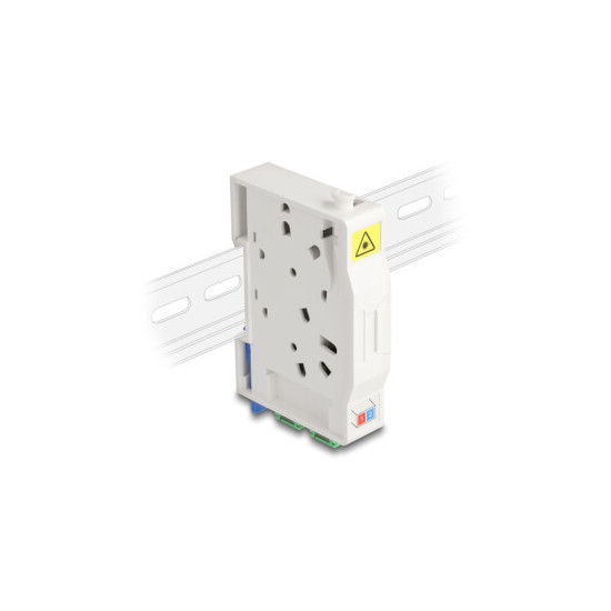 Adaptateur fibre rail Din 2xSC/APC Simplex Monom.