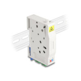 Adaptateur fibre rail Din 2xSC/APC Simplex Monom.