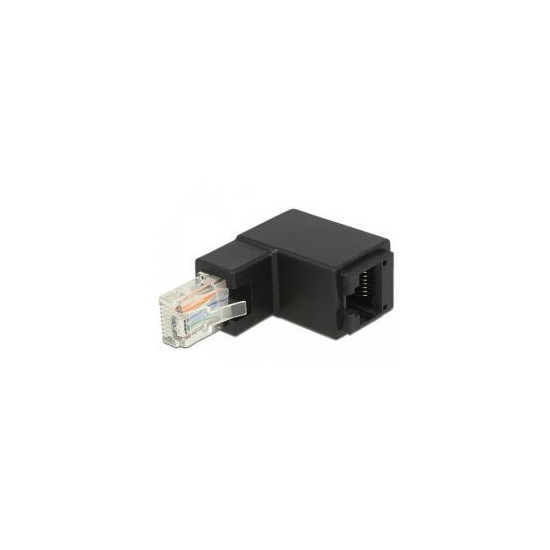 Adaptateur RJ45 M/F coudé 90° Cat6 UTP