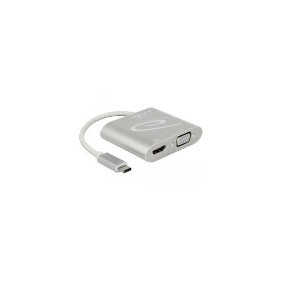 Adaptateur USB Type C HDMI + VGA DP Alt Mode Alu