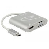 Adaptateur USB Type C HDMI + VGA DP Alt Mode Alu