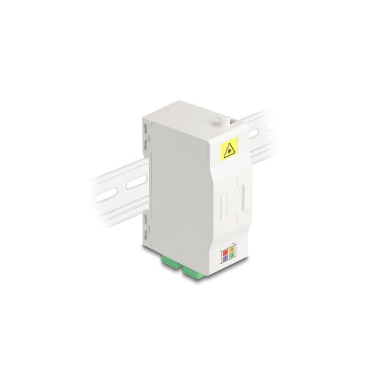 Adaptateur fibre rail Din 4xSC/APC Simplex Monom.