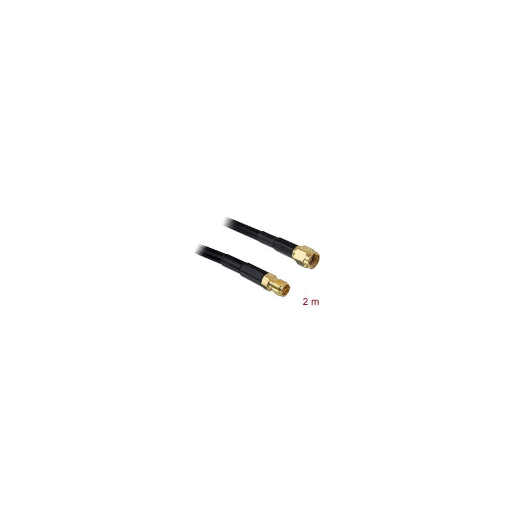 Câble antenne RP-SMA M RP-SMA F 2m low loss