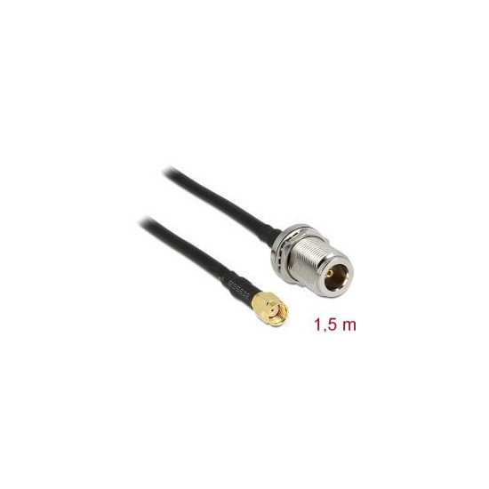 Câble RP-SMA mâle N femelle 1,50m à encastrer