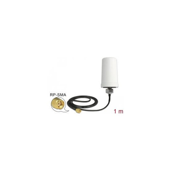 Antenne Wifi ac RP-SMA mâle 3dBi omni câble 1m