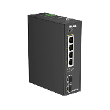 Switch Indus Rail DIN 4 ports Gig PoE+ 120W + 2SFP