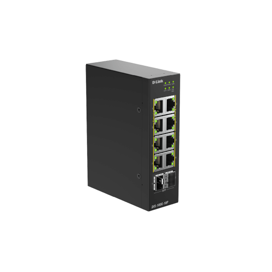 Switch Industriel 8 Ports Giga PoE+ & 2 SFP (240W)