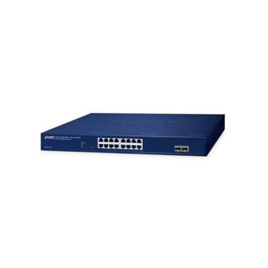 Switch Websmart 19" 16 ports Giga + 2 x SFP
