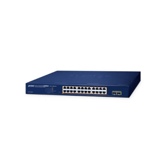 Switch Websmart 19" 24 ports Giga PoE +2 xSFP 260W