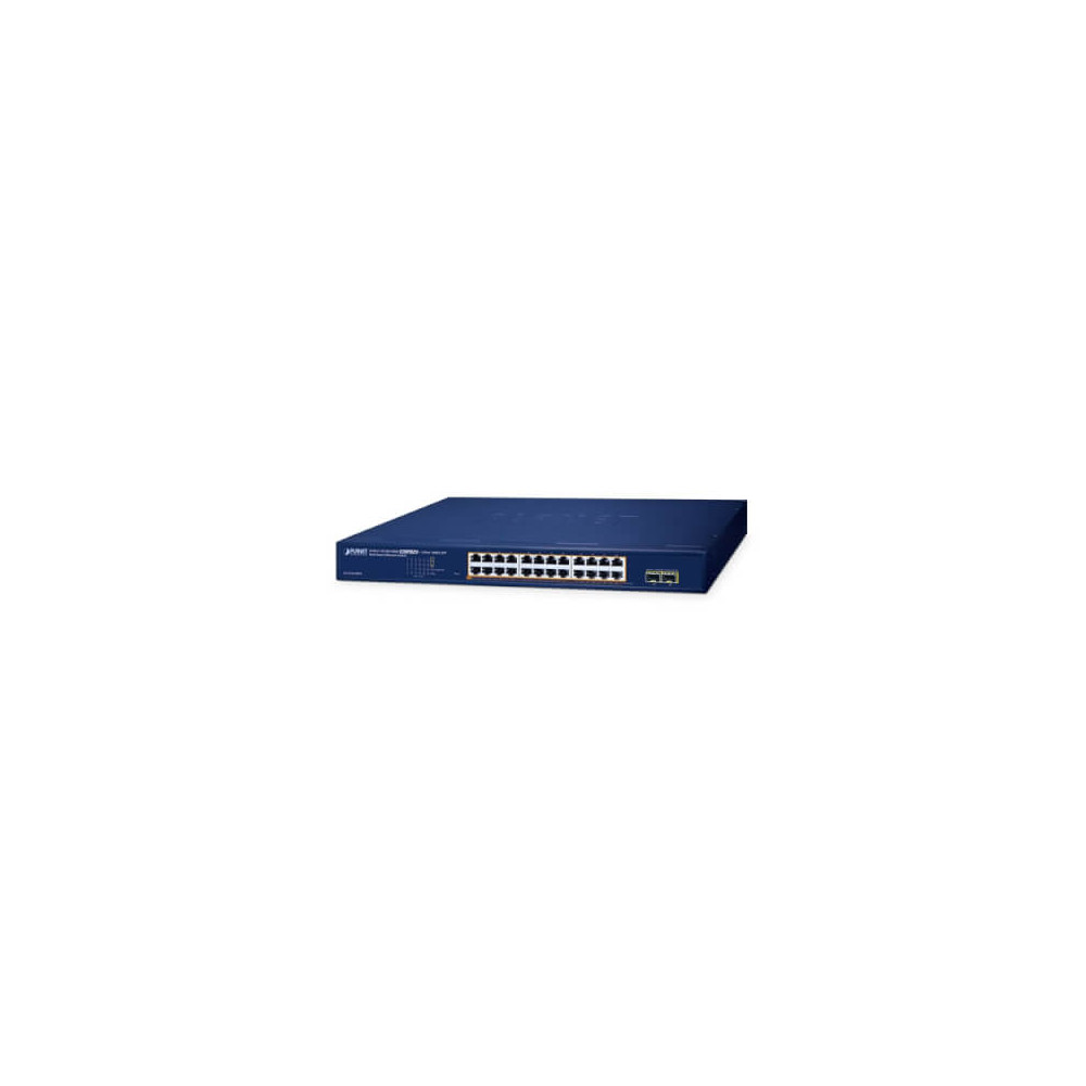 Switch Websmart 19" 24 ports Giga PoE +2 xSFP 260W