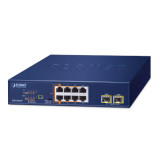 Switch 19" 8 ports Giga PoE bt 180W 2xSFP