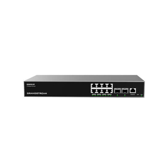 Switch L3 8 Giga PoE 802.3 af/at 2x SFP+ fanless