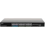 Switch L3 24 Giga PoE af/at 4x SFP+ opt alim red.