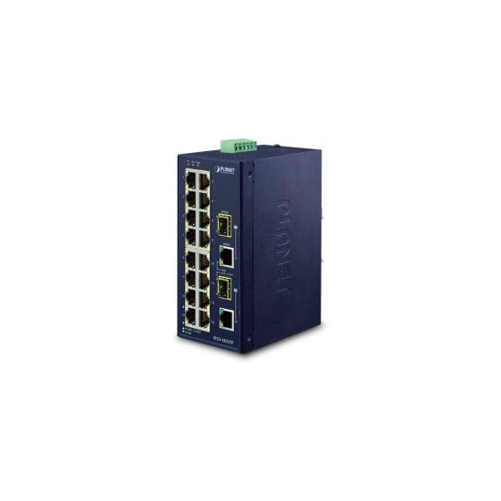 Switch indus Rail Din 16 100Mb +2 SFP -40/75°C