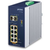 Switch Indus 12V 8 ports Giga PoE at 240W 2xSFP