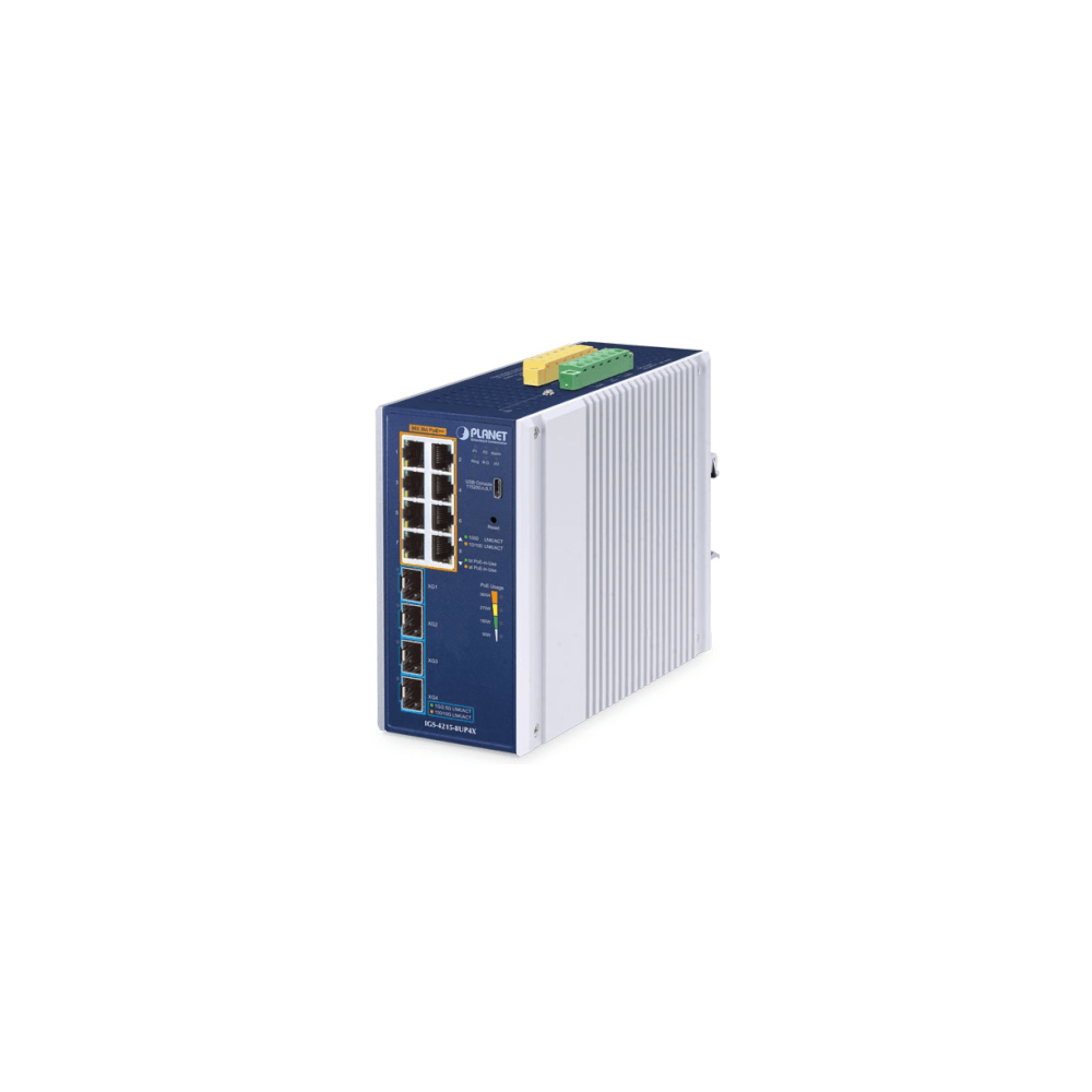 Switch Indus L2 8 ports Giga PoE Bt 360W 4xSFP+