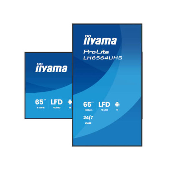 Moniteur 65" 4K UHD 2x HDMI Android 14 24/7