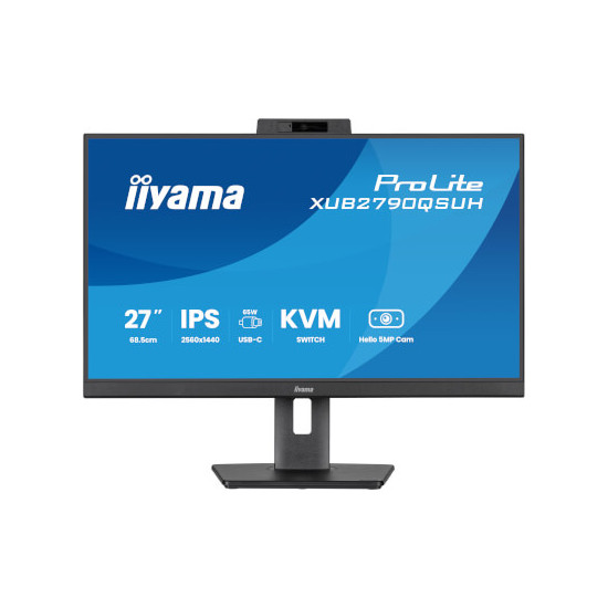 Ecran 27" Ultra mince IPS QHD 100Hz pivot webcam