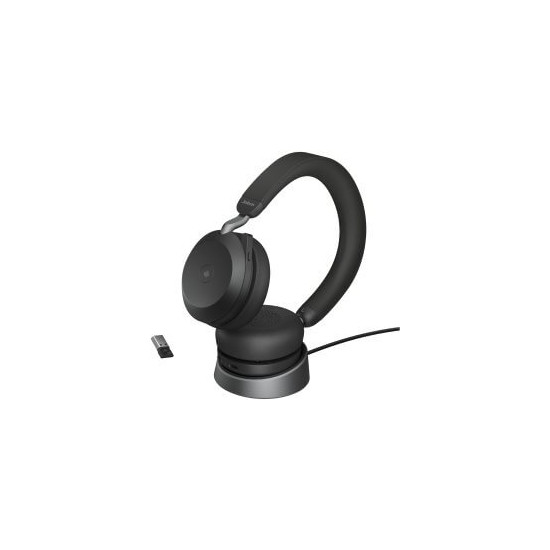 Casque Evolve2 75 USB-A + socle de charge MS noir