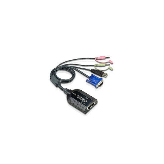 Module serveur double RJ45 KVM VGA USB AUDIO