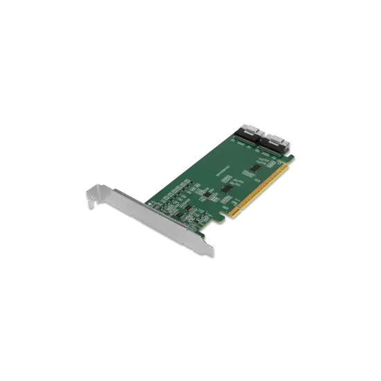 Carte adaptateur NVMe PCIe 4.0 x16 2x SlimSAS 8i