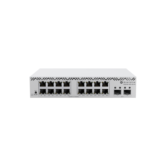 Switch Cloud Smart - MikroTik - CSS318-16G-2S+IN - 16x Gigabit - 2x SFP+