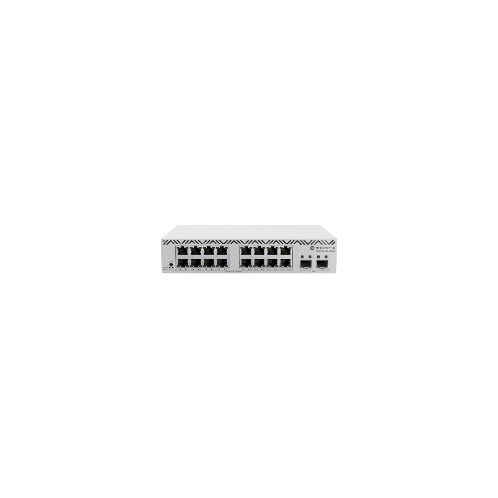 Switch Cloud Smart - MikroTik - CSS318-16G-2S+IN - 16x Gigabit - 2x SFP+