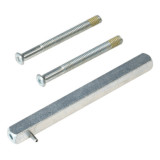 Poignée Fortis Axe avec jeu de vis, 8mm, 66 74mm