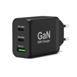 Alimentation USB GaN 1 USB A + 2 USB C 65W PD