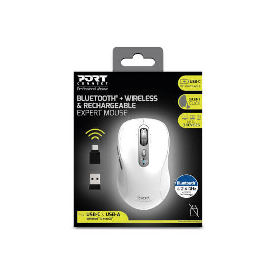 Souris expert rechargeable Bluetooth &radio 2,4Ghz