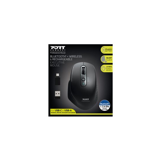 Souris Executive rech. Wireless Bluetooth & 2,4Ghz