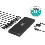 Docking USB-C 3vidéo HDMI&DP +USB +RJ45 +Audio +PD