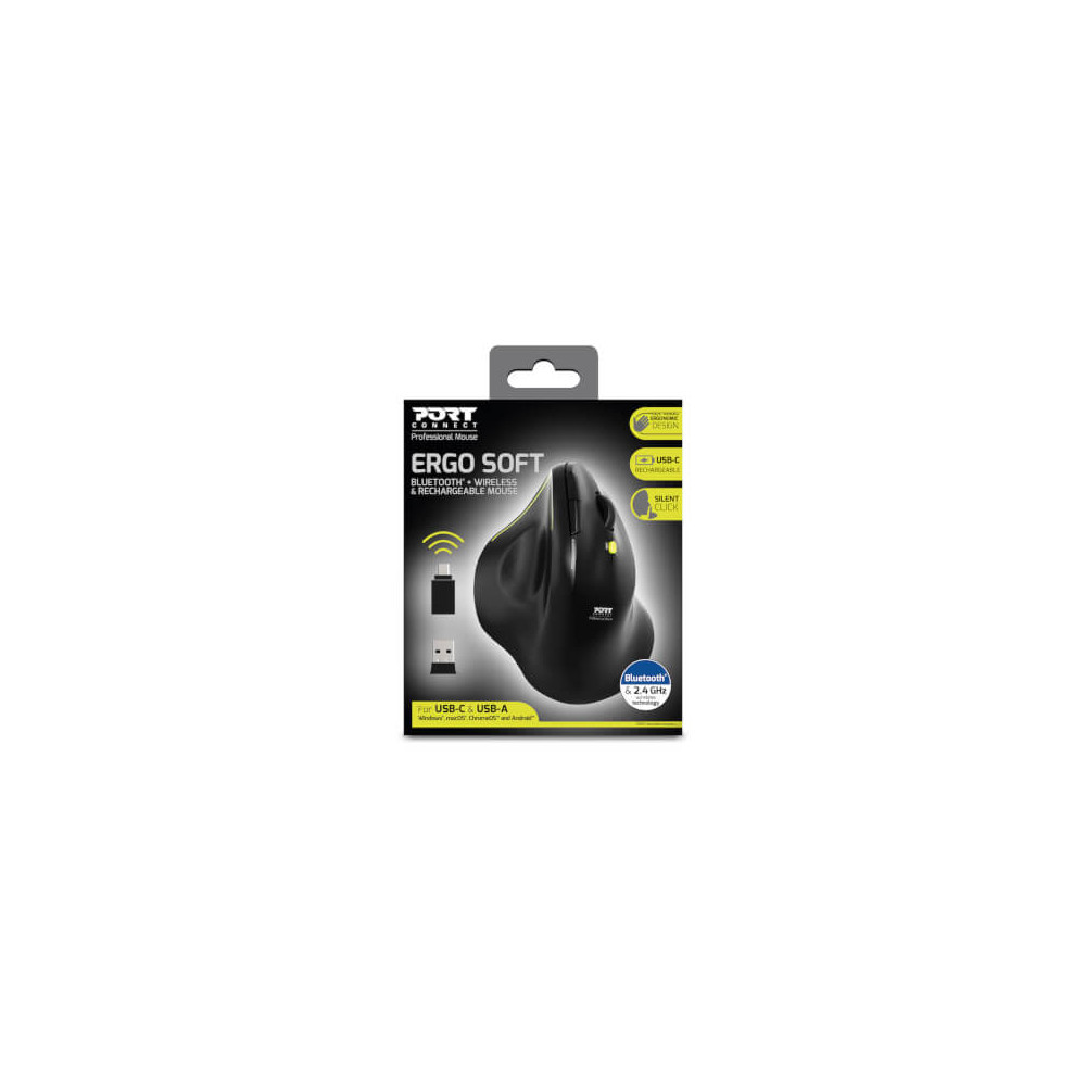 Souris Bluetooth & 2,4Ghz rechargeable Ergo Soft