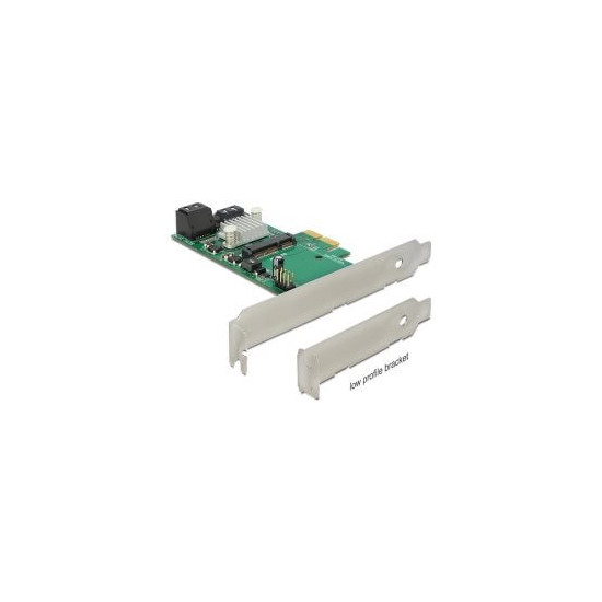 Carte PCI Express Sata 6Gbps 3 + 1 mSata int. DP