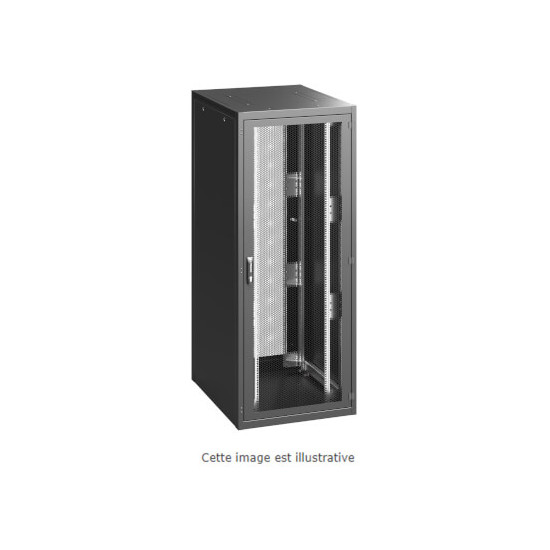 Baie Serv noire 42U 600x1000 2 x portes aj. 800kg