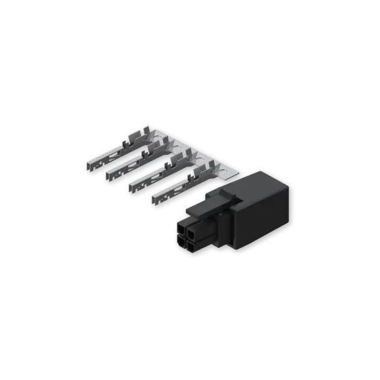 4-PIN plug with contact terminals