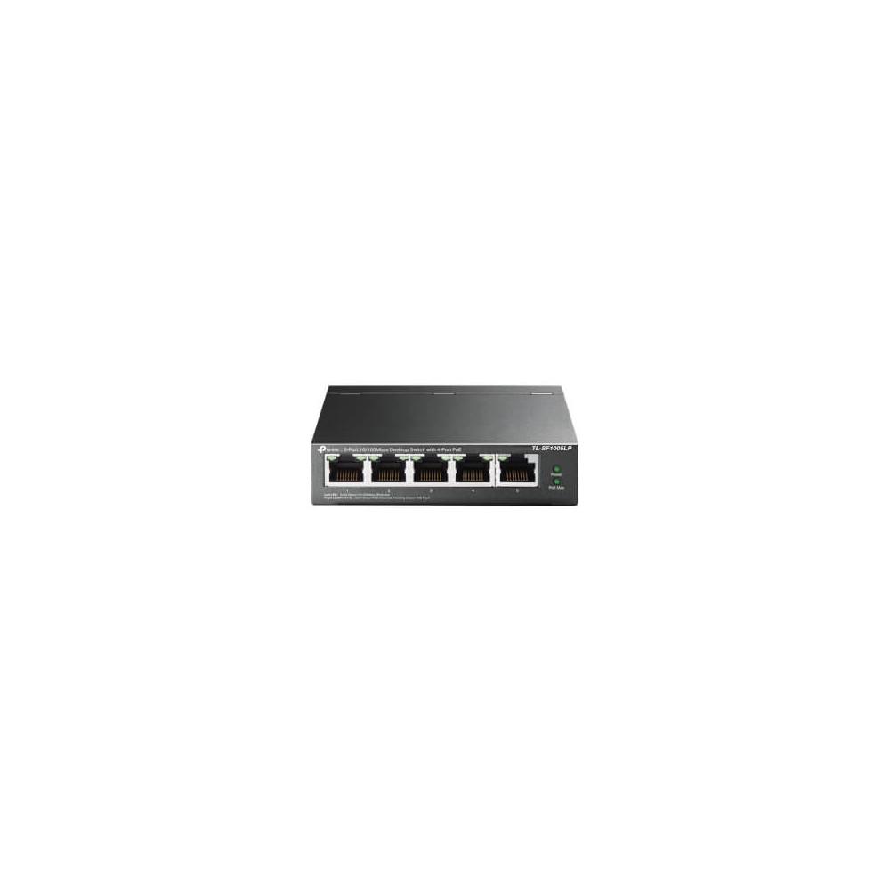 TP-Link TL-SF1005LP - V1 - commutateur - non géré - 5 x 10/100 (4 PoE) - de bureau, fixation murale - PoE (41 W)