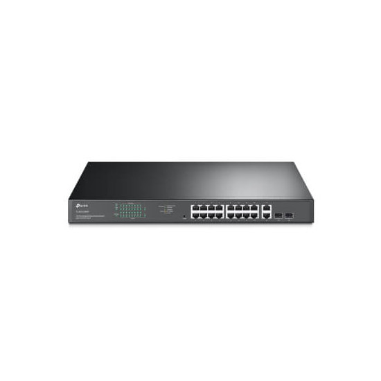 TP-LINK TL-SG1218MPE Géré Gigabit Ethernet (10/100/1000) Connexion Ethernet, supportant l'alimentation via ce port (PoE) Noir