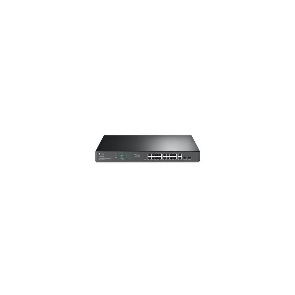 TP-LINK TL-SG1218MPE Géré Gigabit Ethernet (10/100/1000) Connexion Ethernet, supportant l'alimentation via ce port (PoE) Noir