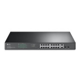 TP-LINK TL-SG1218MPE Géré Gigabit Ethernet (10/100/1000) Connexion Ethernet, supportant l'alimentation via ce port (PoE) Noir