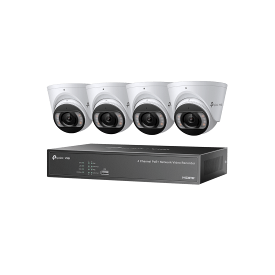 Kit NVR POE 4 canaux 2To + 4 caméras S445-2,8mm